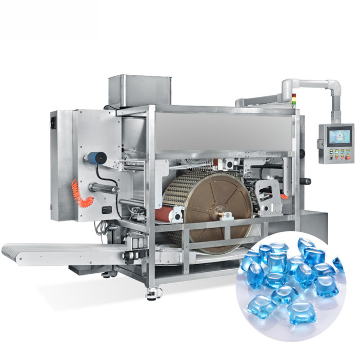 Stroj na výrobu lusků na prádlo 10 - 30 g, stroj na plnění lusků na tekuté prací prostředky